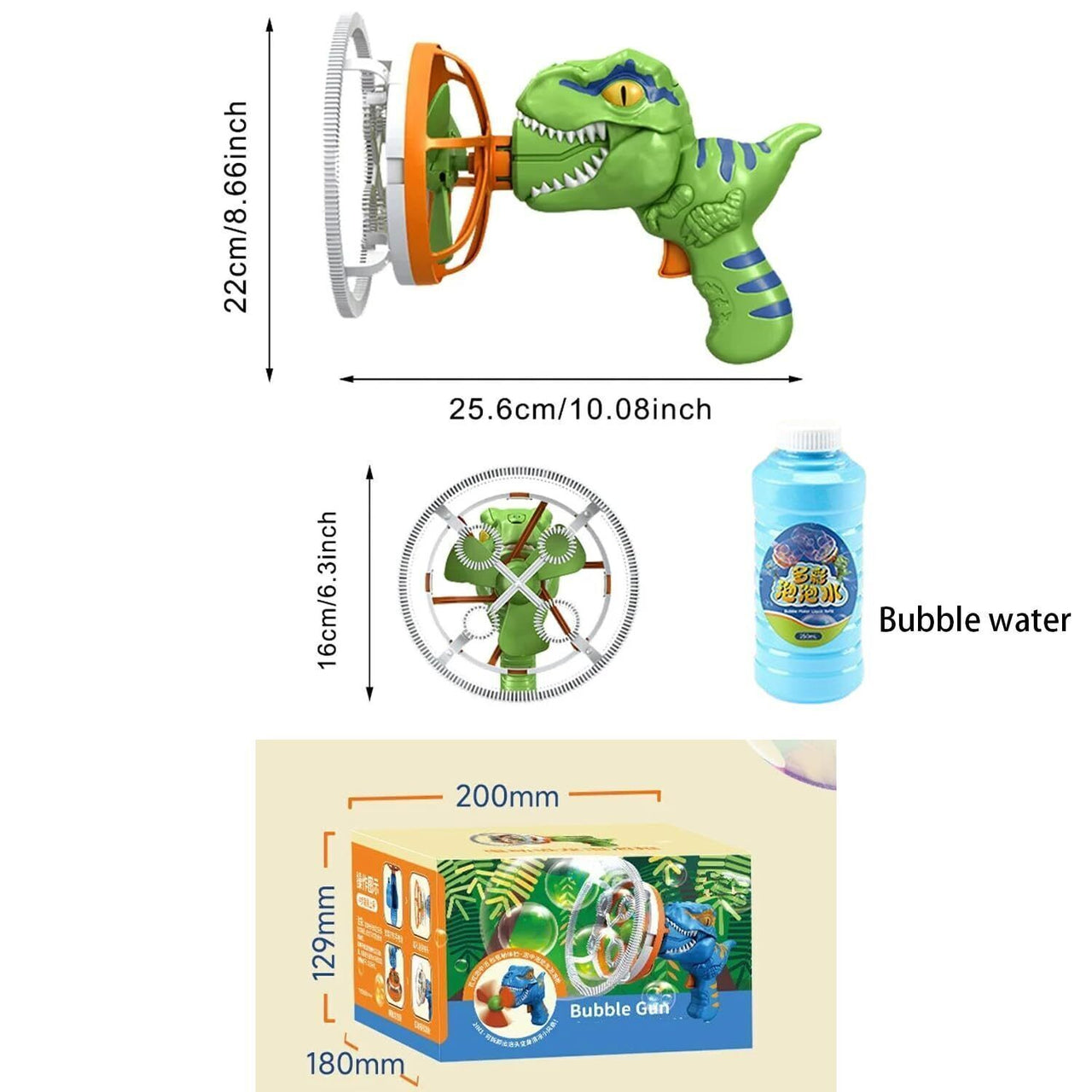 Green gift Bubble Gun Automatic Bazooka Soap Water Bubble Machine Toy Electric Fan kid