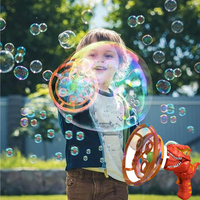 Thumbnail for Red gift Bubble Gun Automatic Bazooka Soap Water Bubble Machine Toy Electric Fan kid