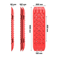 Thumbnail for X-BULL 2PCS Recovery Tracks Snow Tracks Mud tracks 4WD With 4PC mounting bolts Red