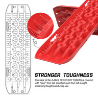 Thumbnail for X-BULL 2PCS Recovery Tracks Snow Tracks Mud tracks 4WD With 4PC mounting bolts Red