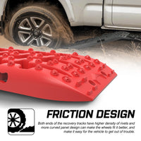 Thumbnail for X-BULL 2PCS Recovery Tracks Snow Tracks Mud tracks 4WD With 4PC mounting bolts Red