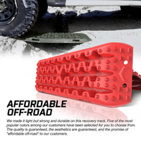 Thumbnail for X-BULL 2PCS Recovery Tracks Snow Tracks Mud tracks 4WD With 4PC mounting bolts Red