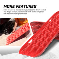 Thumbnail for X-BULL 2PCS Recovery Tracks Snow Tracks Mud tracks 4WD With 4PC mounting bolts Red