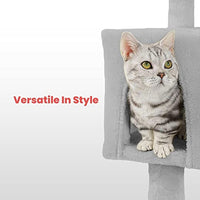 Thumbnail for Floofi 104cm Plush Cat Condo Cat Tree Light Grey FI-CT-166-ZZ