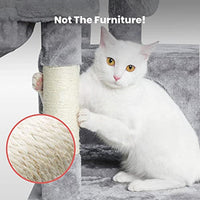 Thumbnail for Floofi 104cm Plush Cat Condo Cat Tree Light Grey FI-CT-166-ZZ