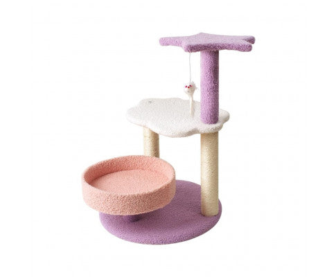 61cm Galaxy Plush Scratching Post in Pink Purple-0