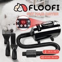 Thumbnail for Floofi Pet Hair Dryer LCD (Black) FI-PHD-112-DY