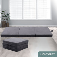 Thumbnail for GOMINIMO 3 Fold Folding Mattress Single Light Grey