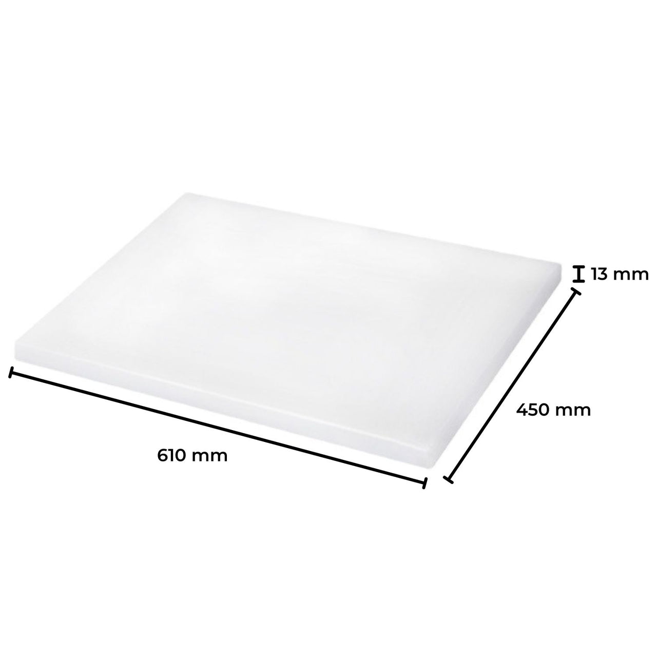 GOMINIMO White Plastic Chopping Board (450 x 610 x 13mm) GO-CCB-100-OK