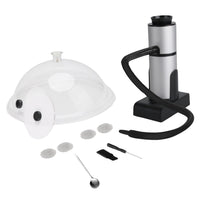 Thumbnail for GOMINIMO Cocktail Smoker Kit with Dome and Cup Lid (Black+Silver)GO-CSK-100-YHX