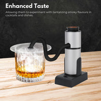 Thumbnail for GOMINIMO Cocktail Smoker Kit with Dome and Cup Lid (Black+Silver)GO-CSK-100-YHX