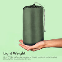 Thumbnail for KILIROO Double Inflatable Camping Sleeping Pad with Pillow (Army Green)