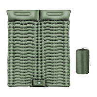 Thumbnail for KILIROO Double Inflatable Camping Sleeping Pad with Pillow (Army Green)