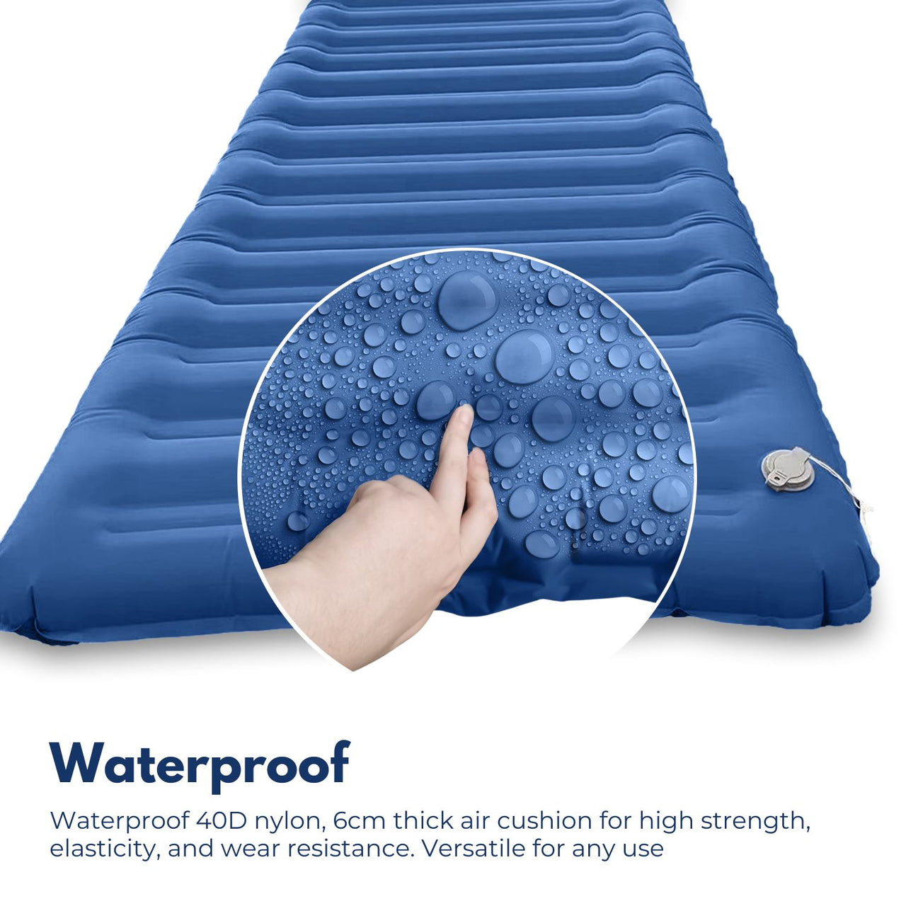 KILIROO Inflatable Camping Sleeping Pad (Blue)