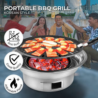 Thumbnail for KILIROO Multifunctional Camping Charcoal BBQ Grill Stove (Silver)