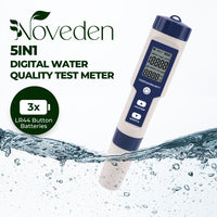 Thumbnail for NOVEDEN 5 in 1 Digital Water Quality Test Meter(White+Blue)NE-PHM-100-JQ