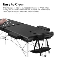 Thumbnail for ONIREST 2 Fold Adjustable Portable Massage Bed (Black)