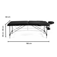 Thumbnail for ONIREST 2 Fold Adjustable Portable Massage Bed (Black)