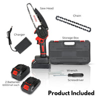 Thumbnail for RYNOMATE Mini Handheld 6 Inch Cordless Electric Chainsaw RNM-MEC-100-XB