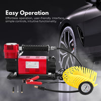 Thumbnail for RYNOMATE 540W Car Air Compressor for Car Tires (Red)