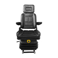 Thumbnail for RYNOMATE Adjustable Suspension Seat with Foldable Armrest for Heavy Machinery (Black) RNM-TS-100-YF