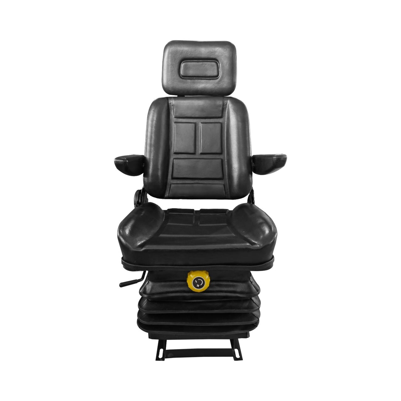 RYNOMATE Adjustable Suspension Seat with Foldable Armrest for Heavy Machinery (Black) RNM-TS-100-YF