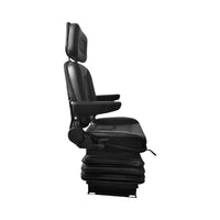 Thumbnail for RYNOMATE Adjustable Suspension Seat with Foldable Armrest for Heavy Machinery (Black) RNM-TS-100-YF