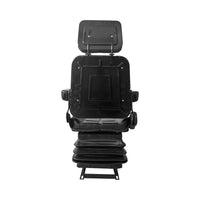 Thumbnail for RYNOMATE Adjustable Suspension Seat with Foldable Armrest for Heavy Machinery (Black) RNM-TS-100-YF