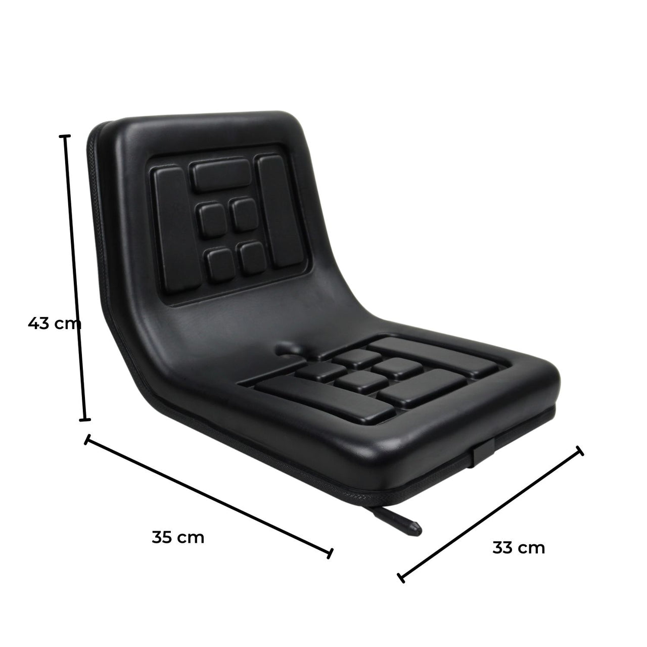 RYNOMATE Universal Tractor Seat with Easy Seat Adjustment (Black) RNM-TS-101-YF