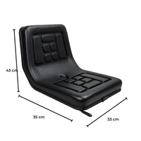 Thumbnail for RYNOMATE Universal Tractor Seat with Easy Seat Adjustment (Black) RNM-TS-101-YF