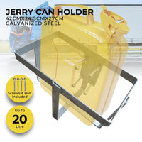 Thumbnail for RYNOMATE 20L Jerry Can Holder for 4x4 Camper Trailer Caravan (Silver)