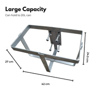 Thumbnail for RYNOMATE 20L Jerry Can Holder for 4x4 Camper Trailer Caravan (Silver)