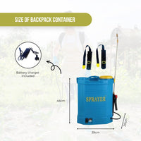 Thumbnail for 16L Rechargeable Backpack Pressure Sprayer - Portable Electric Garden Weed Pump