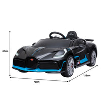 Thumbnail for Kahuna Licensed Bugatti Divo Kids Electric Ride On Car - Black