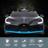 Thumbnail for Kahuna Licensed Bugatti Divo Kids Electric Ride On Car - Black