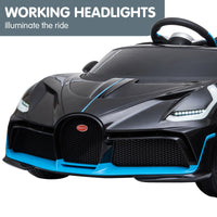 Thumbnail for Kahuna Licensed Bugatti Divo Kids Electric Ride On Car - Black