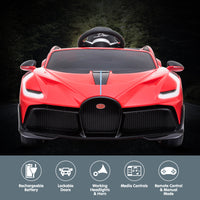 Thumbnail for Kahuna Licensed Bugatti Divo Kids Electric Ride On Car - Red