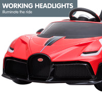 Thumbnail for Kahuna Licensed Bugatti Divo Kids Electric Ride On Car - Red