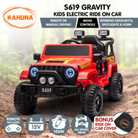 Thumbnail for Kahuna S619 Gravity Kids Electric Ride On Car - Red