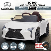 Thumbnail for Kahuna Licensed Lexus Lc 500 Kids Electric Ride On Car - White