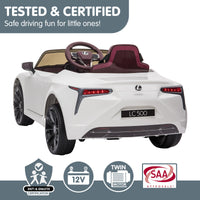 Thumbnail for Kahuna Licensed Lexus Lc 500 Kids Electric Ride On Car - White