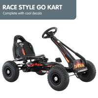 Thumbnail for Kahuna G95 Kids Ride On Pedal-Powered Go Kart - Black