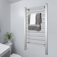 Thumbnail for Pronti Heated Towel Rack Electric Bathroom Towel Rails Warmer Ev-160- Silver