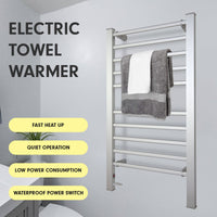 Thumbnail for Pronti Heated Towel Rack Electric Bathroom Towel Rails Warmer Ev-160- Silver