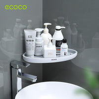 Thumbnail for Ecoco Bathroom Corner Shower Shelf Corner Shower Caddy Shower Storage Organizer Wall Mounted for Bathroom, Kitchen, Toilet Black