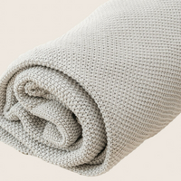 Thumbnail for Organic Cotton Knitted Throw Blanket 180 x 230 cm