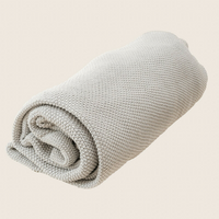 Thumbnail for Organic Cotton Knitted Throw Blanket 180 x 230 cm