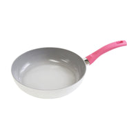 Thumbnail for Jiniart Frypan Frying Pan 24cm Non-Stick Ceramic Induction Ergonomic Round WHITE