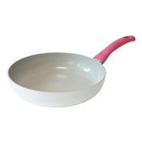 Thumbnail for Jiniart Frypan Frying Pan 28cm Non-Stick Ceramic Induction Ergonomic Round WHITE