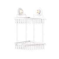 Thumbnail for Double Corner Shelf Removable Suction WHITE